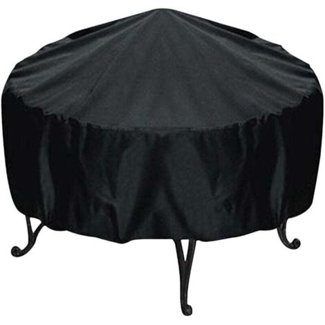 Housse de protection pour barbecue rond de 44 pouces avec cordon de serrage, imperméable et anti-poussière, pour fumoir extérieur à gaz et charbon de bois