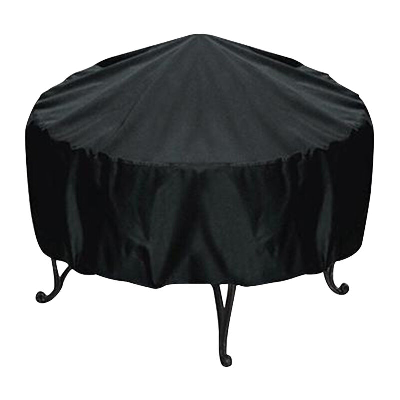 Housse de protection pour barbecue rond de 44 pouces avec cordon de serrage, imperméable, pour fumoir extérieur à gaz et charbon de bois