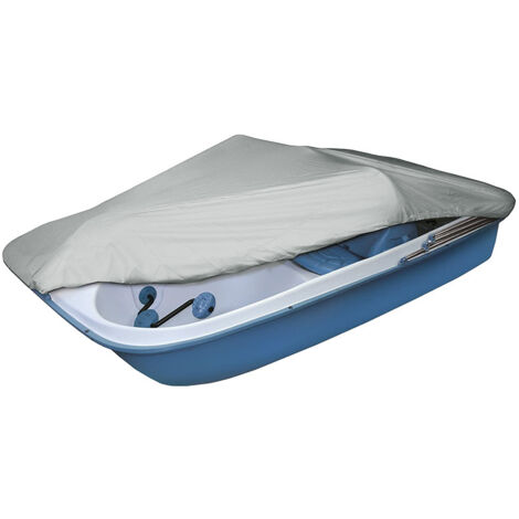 Housse de protection pour bateau en nylon argenté 210D imperméable, anti-UV, anti-pluie et anti-poussière – Dimensions 286 x 200 cm avec finition à franges – Idéale pour usage extérieur-lsw