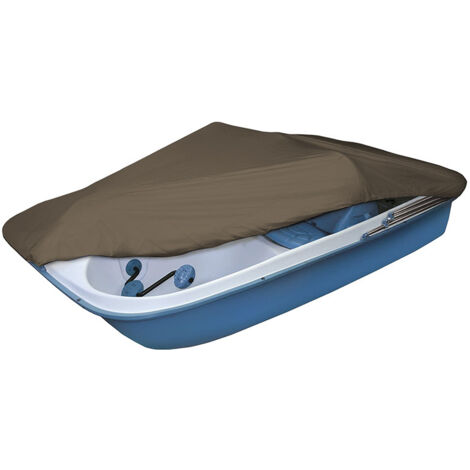 Housse de protection pour bateau extérieur – Imperméable, anti-UV, anti-pluie et anti-poussière – En toile Oxford 210D laminée argentée – Dimensions 286 x 200 cm – Couleur café-lsw