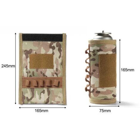 Housse de protection pour bidon d'essence de camping, manchon tactique pour bouteille de carburant, housse de protection antichute pour bidon d'essence de camping, réchauds portables