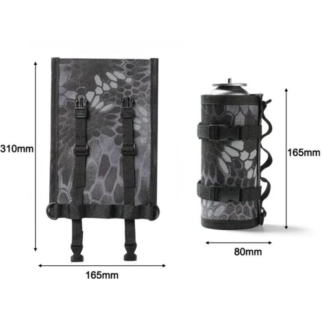 Housse de protection pour bidon d'essence de camping, manchon tactique pour bouteille de carburant, housse de protection antichute pour bidon d'essence de camping, réchauds portables
