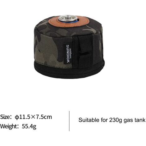 Housse de protection pour bonbonne de gaz 230/450 g, étui pour bouteille de gaz, housse de protection pour bouteille d'air comprimé, boîte à mouchoirs avec poche latérale, étui pour cartouche de gaz, 