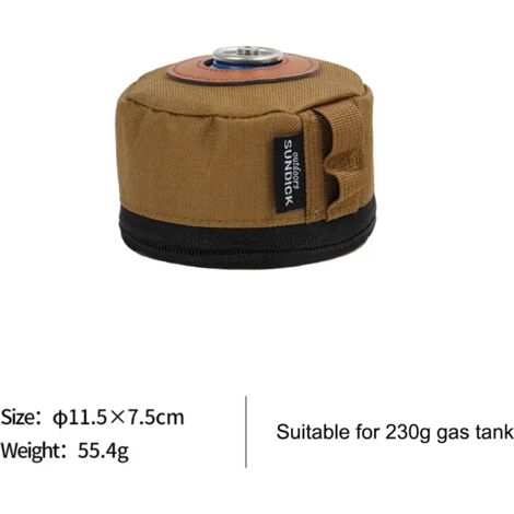 Housse de protection pour bonbonne de gaz 230/450 g, étui pour bouteille de gaz, housse de protection pour bouteille d'air comprimé, boîte à mouchoirs avec poche latérale, étui pour cartouche de gaz, 