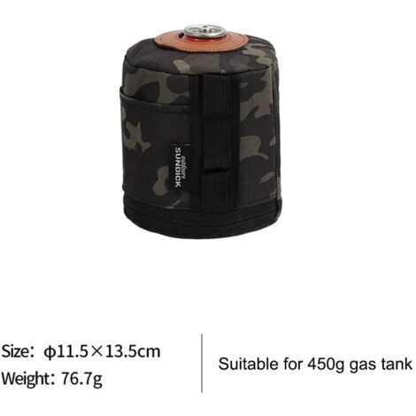 Housse de protection pour bonbonne de gaz 230/450 g, étui pour bouteille de gaz, housse de protection pour bouteille d'air comprimé, boîte à mouchoirs avec poche latérale, étui pour cartouche de gaz, 