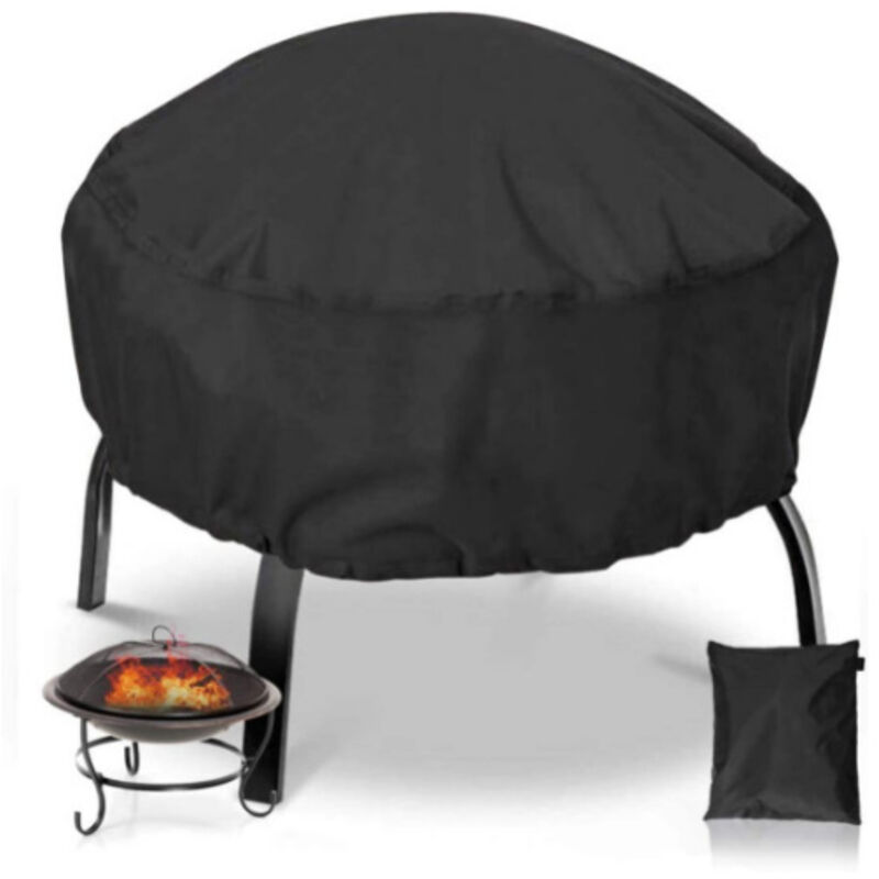Housse de Protection pour brasero Couverture de Gril Housse Bâche de Protection BBQ Couverture de Foyer Housse pour Foyer D'extérieur avec Cordon de