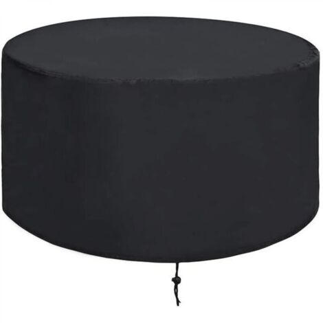 Housse de protection pour brasero en tissu Oxford noir, 112 x 112 x 61 cm, housse imperméable réutilisable pour barbecue.
