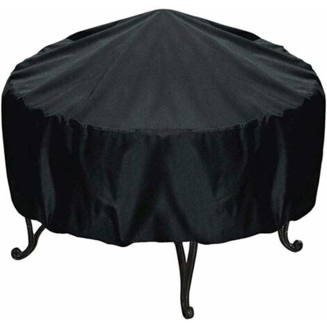 Housse De Protection pour Braséro Ronde, 84x50cm Fontainebleau （Noir）