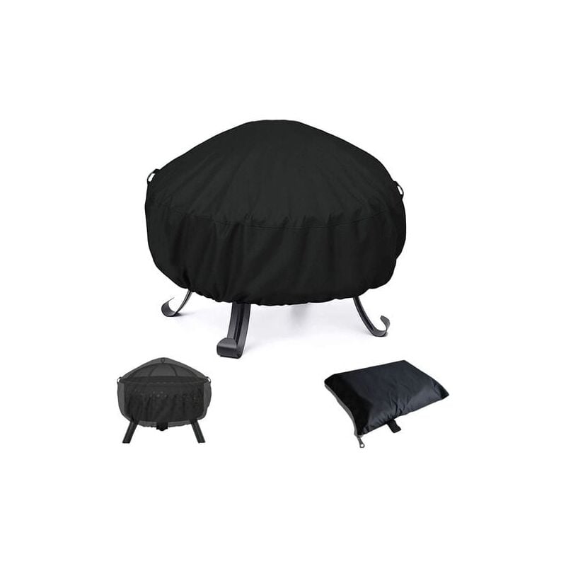 SNQ - Housse de Protection pour BraséRos Barbecue ImperméAble Rond,Coupe-Vent, Housse brasero RéSistant à la DéChirure,Tissu Oxford 210D Housse pour