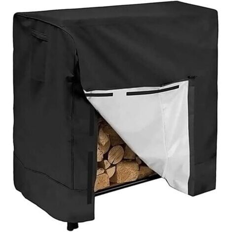 Housse de protection pour bûches de bois de chauffage, bâche imperméable et résistante en tissu Oxford pour cadre en bois (carré, 123 x 65 x 110 cm)