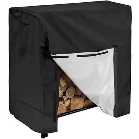 Housse de protection pour bûches de bois de chauffage, bâche imperméable et résistante en tissu Oxford pour cadre en bois (carré, 123 x 65 x 110 cm)