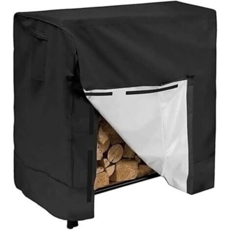 Housse de protection pour bûches de bois de chauffage, bâche imperméable et résistante en tissu Oxford pour cadre en bois (carré, 123 x 65 x 110 cm)