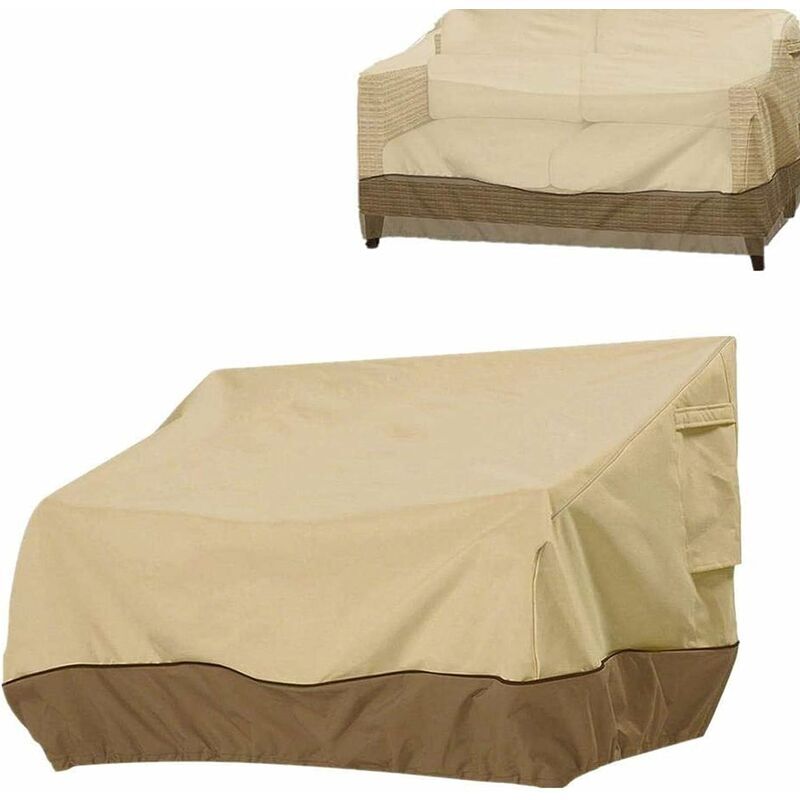 Housse de Protection pour Canapé d'extérieur, 3 Places, Imperméable, Coupe-Vent, Anti-poussière, Housse de Canapé de Jardin, 224 x 83 x 84 cm