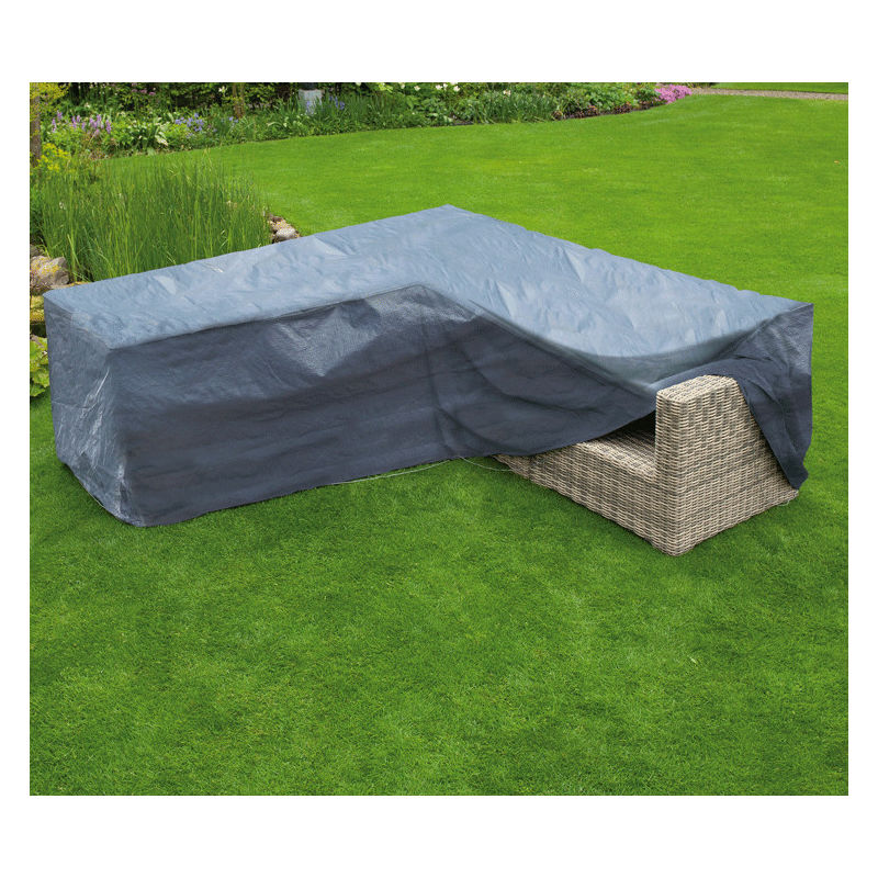 Housse de protection pour canapé d'angle de jardin H90 x L250 x L250 x l90 cm