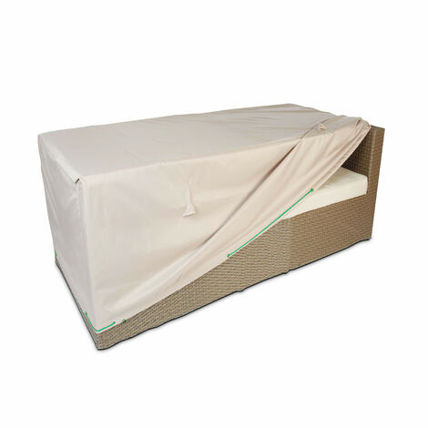 Housse de protection pour canapé de jardin 2 places – Imperméable et déperlant – 130x75x60 cm – 2 aérateurs anti-condensation – Cov'Up