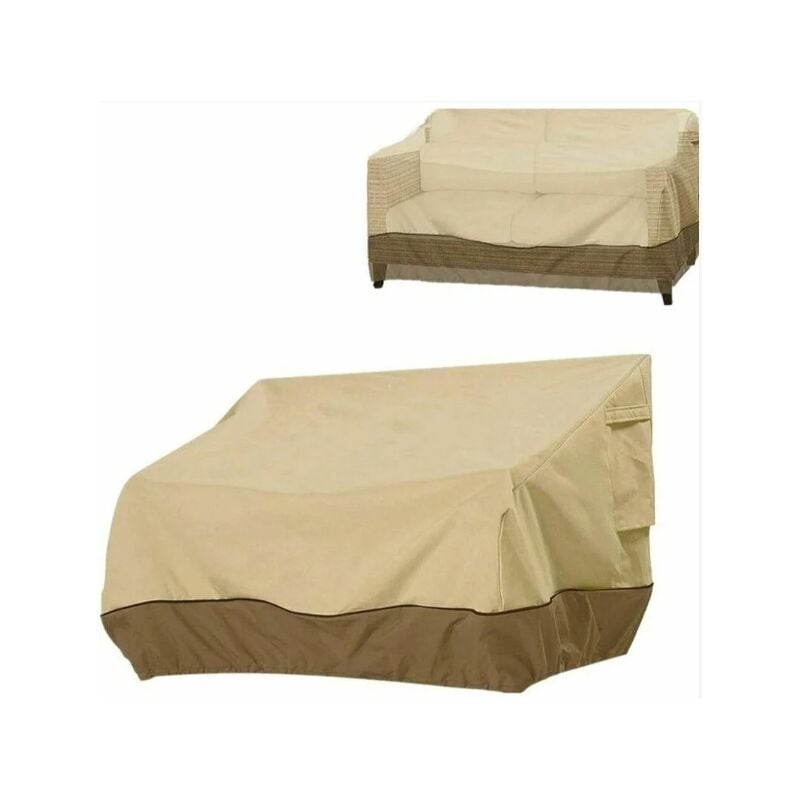 Housse de Protection pour Canapé d'extérieur, 3 Places, Imperméable, Coupe-Vent, Anti-poussière, Housse de Canapé de Jardin, 147 x 83 x 79 cm