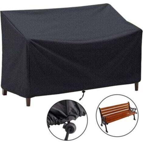 Housse de Protection pour Canapé Extérieure, 210D Oxford Résistante Aux UV Imperméable Housse (Noir,120 x 65 x 65 x 80cm)