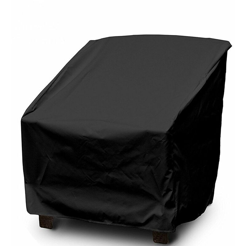 S-giant Housses de chaises pour meubles d'extérieur - Housses de chaises de balcon et de patio imperméables à l'eau et à la poussière(Noir 97x79x74CM)