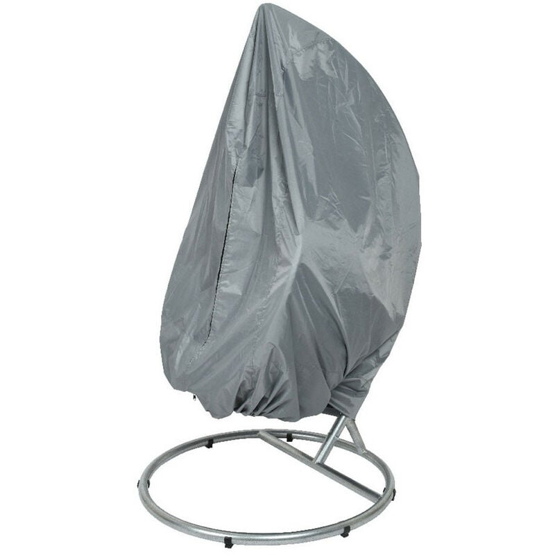 Housse de Protection Imperméable pour Chaise Suspendue ou Balançoire - 115x188cm - Polyéthylène 100g/m² - Gris - Intérieu