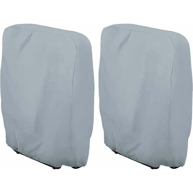 Housse de Protection pour Chaise Longue Pliante, 2 Pièces Housse Transat Jardin Anti-poussière, Imperméable, Anti-UV, Housse Relax Jardin 210D Oxford