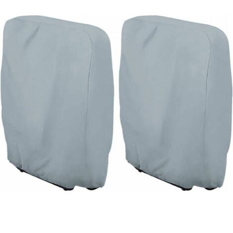 Housse de protection pour chaise longue pliante - 71x110cm, 2 pièces, anti-poussière/imperméable/anti-UV en Oxford 210D - 2 étiquett