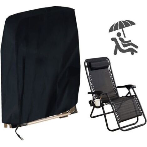 Housse de Protection pour Chaise Longue Pliante, Housse Transat Jardin Anti-UV, Imperméable, Anti-poussière (96x85cm)