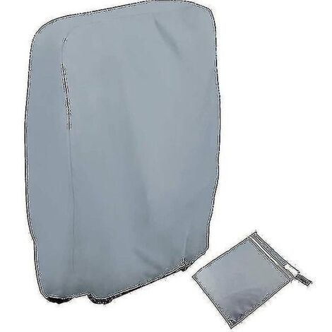 Housse de protection pour chaise longue pliante, transat ou bain de soleil, imperméable et anti-UV, grise.