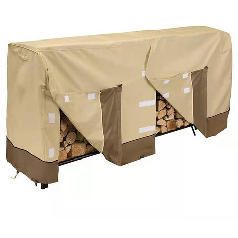 Housse de protection pour étagère à bois de chauffage -Tissu Oxford Imperméable Pour étagère à bûches de   - 224 x 61 x 107 cm -