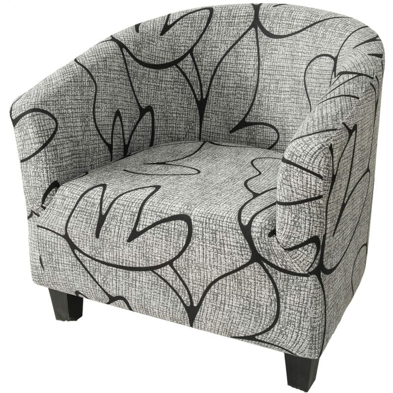 Housse de Protection pour Fauteuil de Club(A) - Très Extensible - Amovible et Lavable - Protection de Meubles pour Le Salon