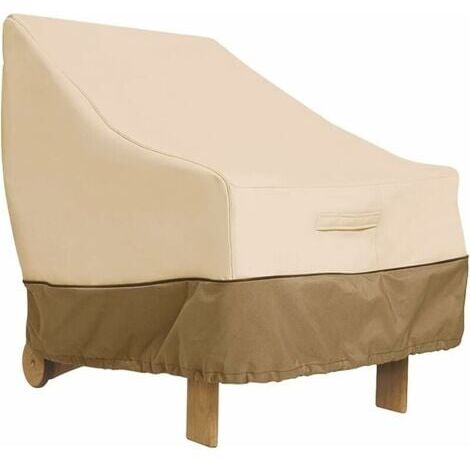 Housse de Protection pour Fauteuil Exterieur Jardin, Housse de Protection pour Chaise Tissu Oxford 210D Etranche, Bache Fauteuil Jardin pour Meubles, Housse Salon de Jardin (80x85 x 91,5 cm)T
