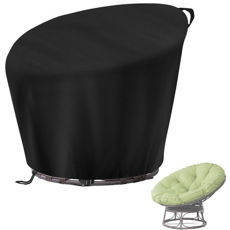 Housse de protection pour fauteuil papasan, en rotin, imperméable, coupe-vent et résistante, pour fauteuil suspendu - 119 x 89/46 cm
