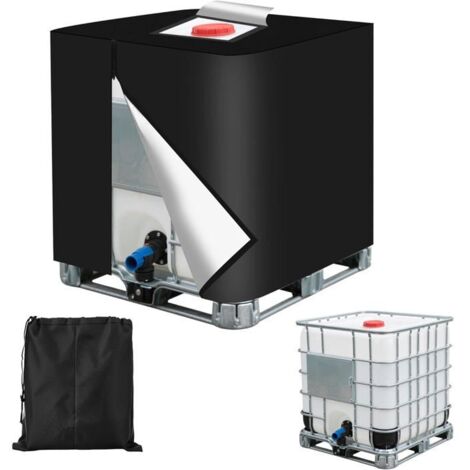 Housse de protection pour IBC 1000 L en bâche 420D, étanche et anti-UV.