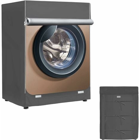 Housse de protection pour machine à laver à chargement frontal -  Imperméable à l'eau, étanche à la poussière (xl60x64x85cm) Noir