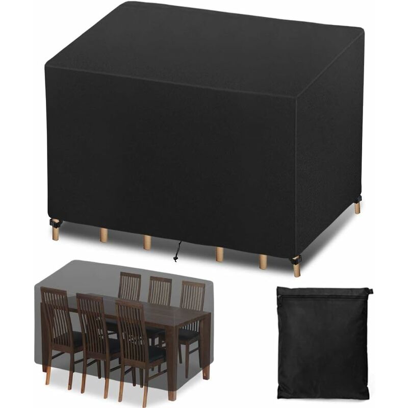 Housse de Protection pour Meuble de Jardin - Bâche Étanche en Tissu Oxford, Résistante au Vent et aux uv, 200x160x70cm