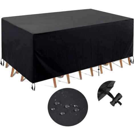 Housse de protection pour meubles de jardin 130 × 75 × 71 cm, tissu Oxford, imperméable, coupe-vent, anti-poussière, anti-UV, pour canapé d'extérieur
