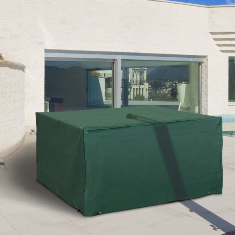 Housse de protection pour meubles de jardin 135x135x75 cm, imperméable et anti-UV - Oxford 600D vert