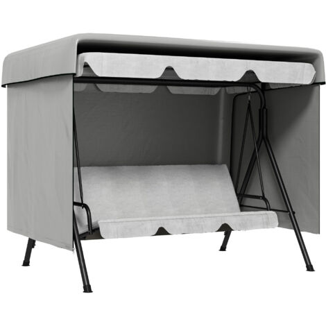 Housse de protection pour meubles de jardin extérieur, 215 cm x 155 cm x 150 cm, gris