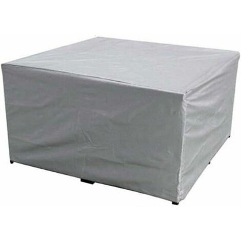 Housse de protection pour meubles de jardin, tissu en polyester imperméable, pour table et chaises de jardin, anti-UV, pour table de jardin rectangulaire et chaises - 150x150x75 CM