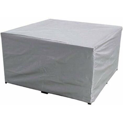 Housse de protection pour meubles de jardin, tissu en polyester imperméable, pour table et chaises de jardin, anti-UV, pour table de jardin rectangulaire et chaises - 150x150x75 CM