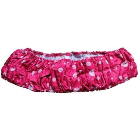 Housse de protection pour mini-trampoline 91 cm, petit tapis de sécurité pour trampoline rond à 6 trous,tissu Oxford résistant aux déchirures,facile à installer, rose rouge à bulles