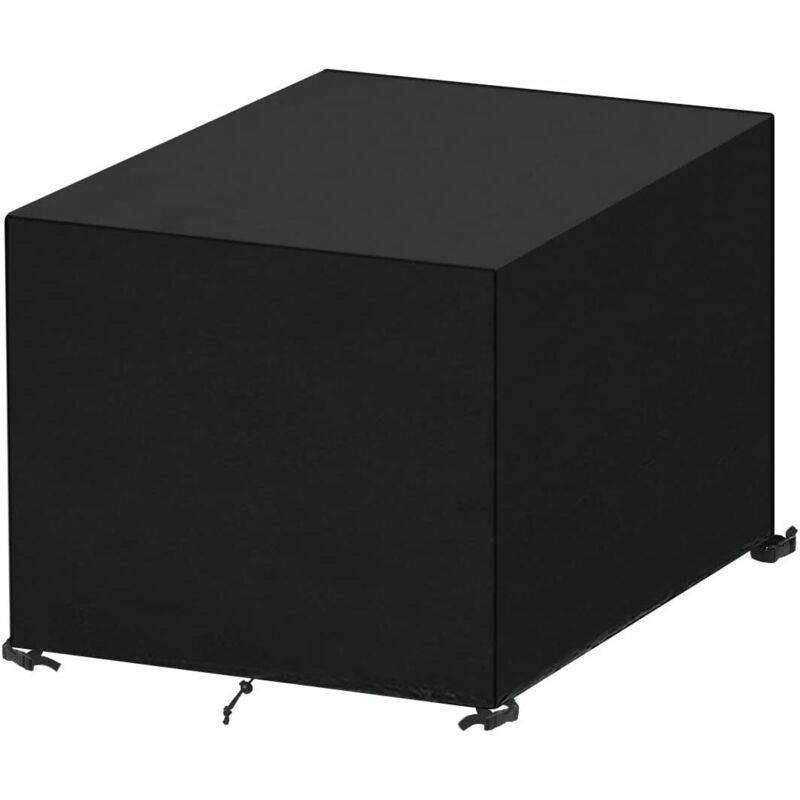 Housse de protection pour mobilier de jardin, carrée, imperméable et résistante aux UV, tissu Oxford 420D, noir, 60 x 60 x 60 cm