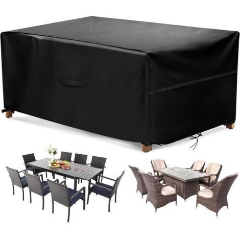 Housse de protection pour mobilier de jardin, en toile Oxford 210D imperméable, dimensions 180x120x74 cm - MHB