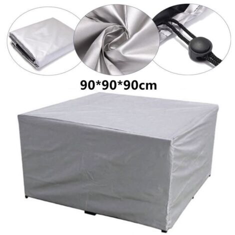 Housse de protection pour mobilier de jardin extérieur, matériau durable pour l\'extérieur, table et chaises carrées (90 x 90 x 90 cm