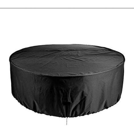 Housse de protection pour mobilier de jardin, housse de table ronde imperméable et résistante, protection anti-UV contre la poussière et les UV pour chaises et tables de jardin - Voir photo, 185 x 110