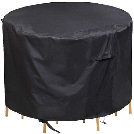 Housse de protection pour mobilier de jardin rond, table ronde, anti-poussière et imperméable - 120 x 75 cm