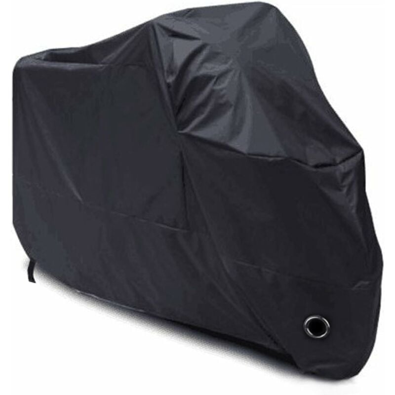 Aiducho - Housse de Protection pour Moto imperméable, résistant au Froid et intempéries 190T Noir Protège de la poussière - XXL 245*105*125cm