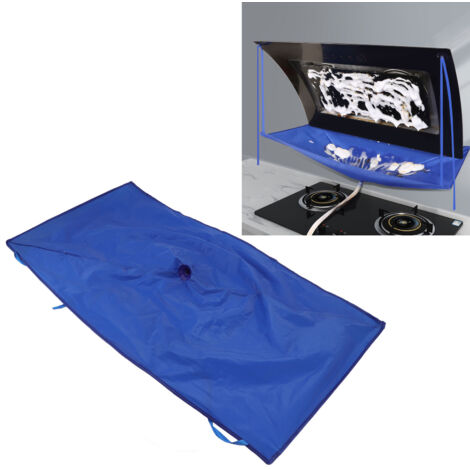 Housse de Protection pour Nettoyage de Hotte Aspirante Sac Oxford Imperméable avec Ventouse et Tube Drainage pour Éviter les Salissures
