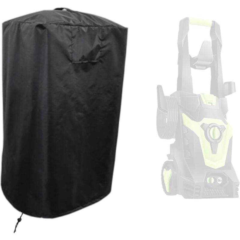 Sjqka - Housse De Protection pour Nettoyeur Haute Pression De Jardin, Couverture avec Grille D'aération, étanche, Oxford 420D Noir 45x87cm