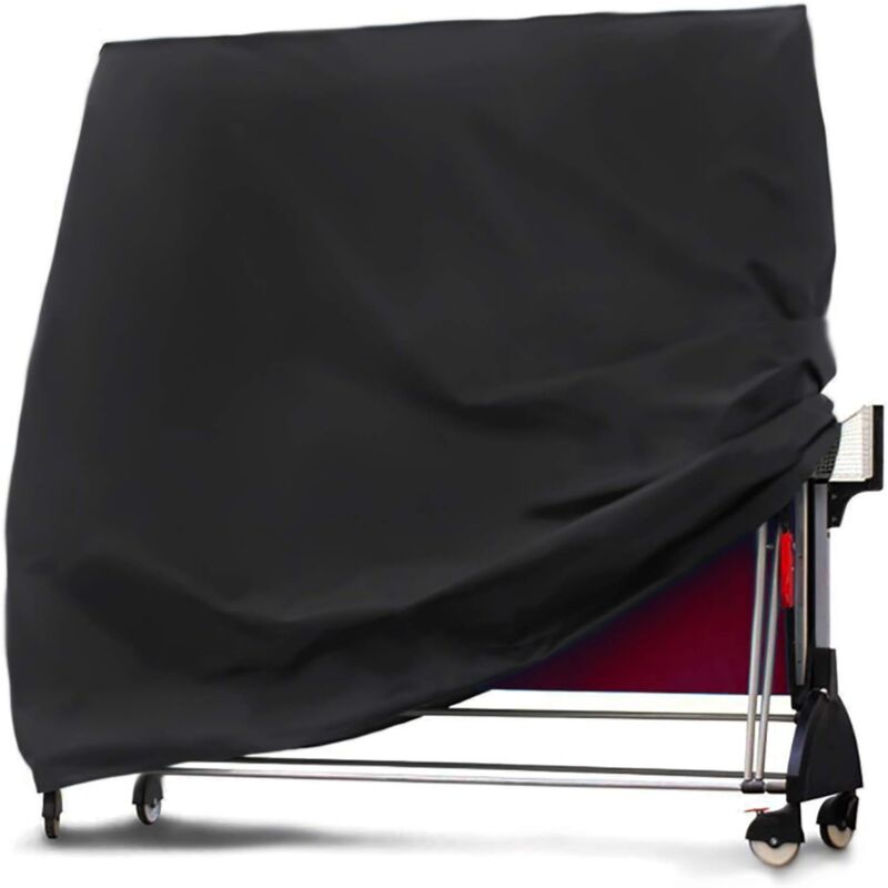 Housse de Protection pour Table de Ping-Pong 210D Oxford 165x70x185cm Noir