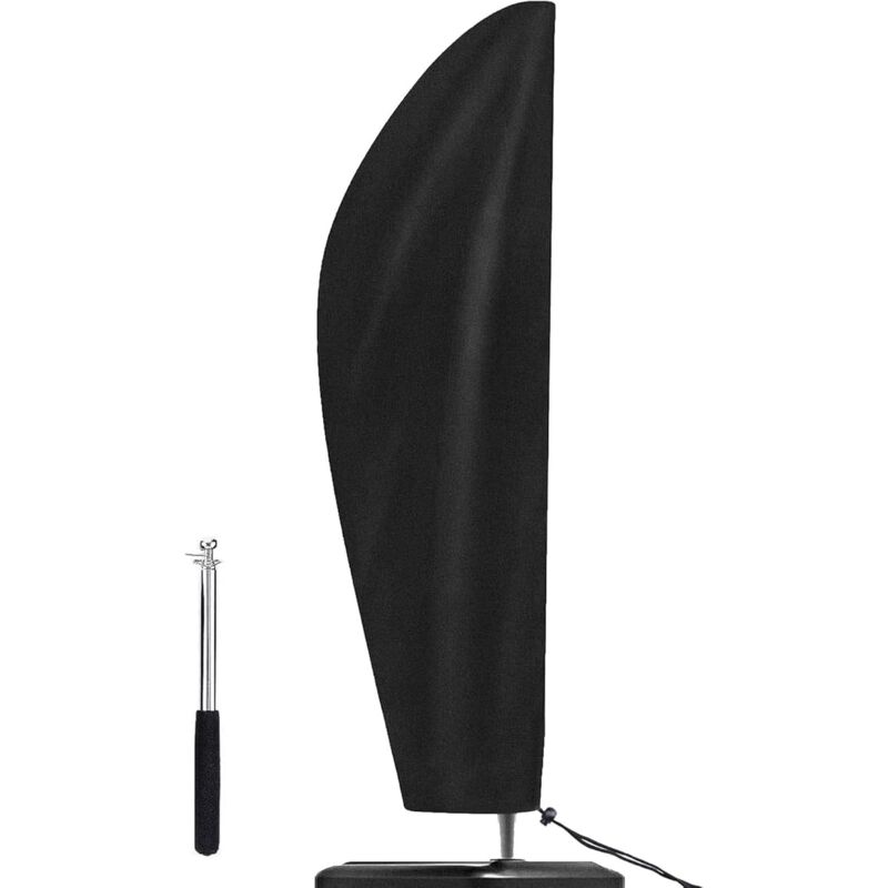 Housse de protection pour parapluie 265 cm, housse de protection imperméable pour parapluie 210D Oxford anti-UV avec poteau télescopique